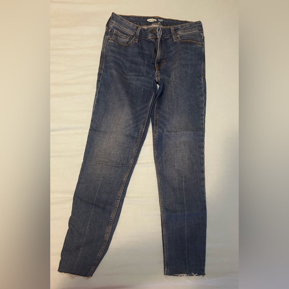 Old Navy Women's Dark Blue Ankle Stretchy Skinny Jeans